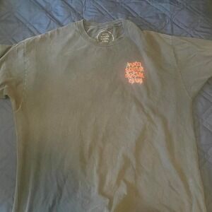 'Anti Social Social Club gray & orange t-shirt with orange text Size XXl